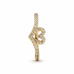 Bague Chevron & Coeur Pandora Timeless
