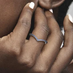 Bague Chevron Bleue Pandora Timeless