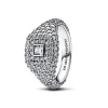Bague Cocktail Carré et Pavé