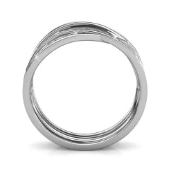 Bague Criss Cross Argentée