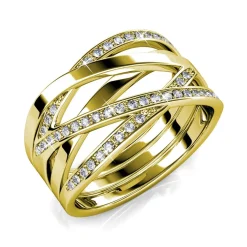 Bague Criss Cross Or