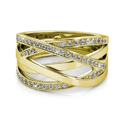 Bague Criss Cross Or