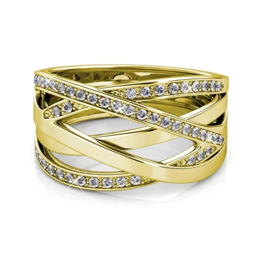 Bague Criss Cross Or