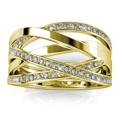 Bague Criss Cross Or