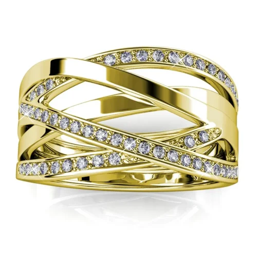 Bague Criss Cross Or