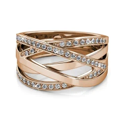Bague Criss Cross Or Rose