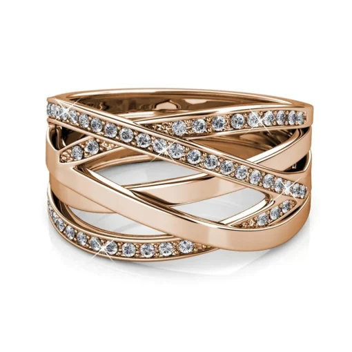 Bague Criss Cross Or Rose