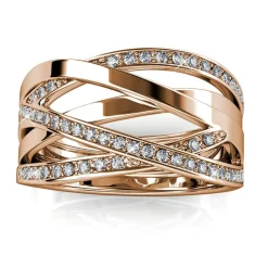 Bague Criss Cross Or Rose