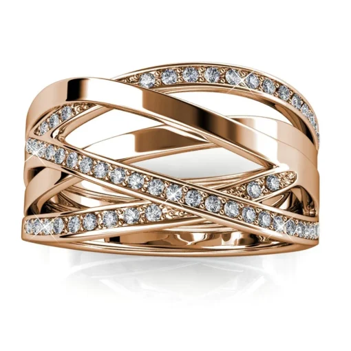 Bague Criss Cross Or Rose