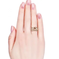 Bague Criss Cross Or Rose