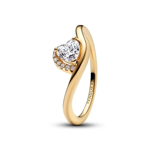 Bague Cœur Ondulée