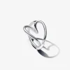 Bague Cœur Organique Argent