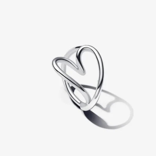 Bague Cœur Organique Argent