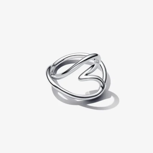 Bague Cœur Organique Argent