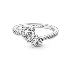 Bague Double Pandora Timeless - Cœur Scintillant