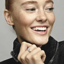 Bague Double Pandora Timeless - Cœur Scintillant