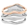 Bague femme Calvin Klein Bijoux CK Wavy Sculptural - 35000651 Acier Doré Rose