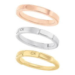 Bague femme Calvin Klein Soft Square - 35000458 Acier Argent, Doré rose