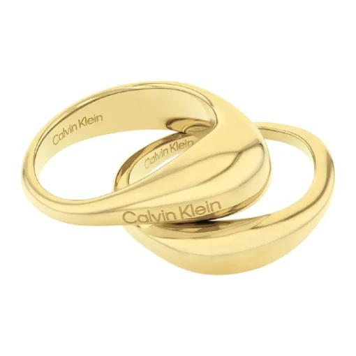 Bague femme Calvin Klein Elongated Drops - 35000448 Acier Doré
