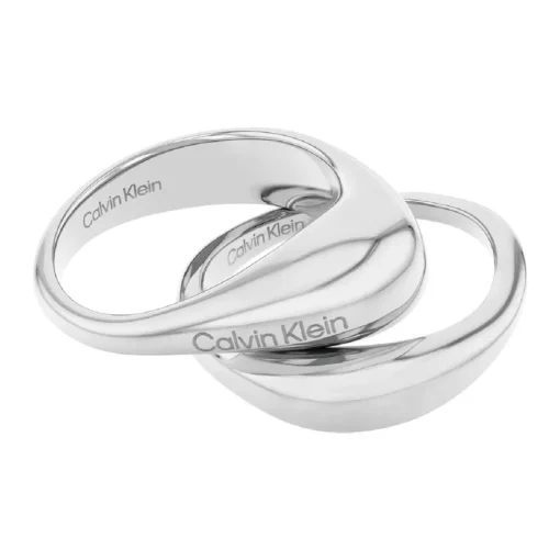Bague femme Calvin Klein Elongated Drops - 35000447 Acier Argent