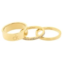 Bague femme Calvin Klein Bijoux Ck Trio - 35000795 Acier Doré