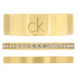Bague femme Calvin Klein Bijoux Ck Trio - 35000795 Acier Doré