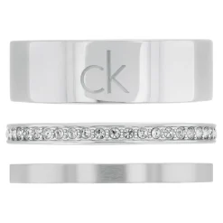 Bague femme Calvin Klein Bijoux Ck Trio - 35000794 Acier Argent