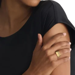 Bague femme Calvin Klein Bijoux Ck Trio - 35000795 Acier Doré