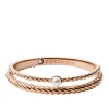 Bague femme Fossil Bijoux - JF03656791 Acier Doré Rose