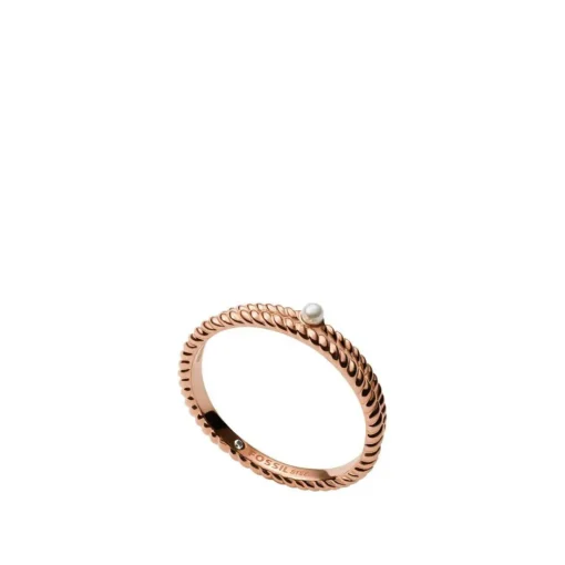 Bague femme Fossil Bijoux - JF03656791 Acier Doré Rose