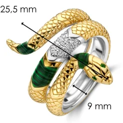 Bague fille Ti Sento Bijoux 12203EM-54 - Malachite lights
