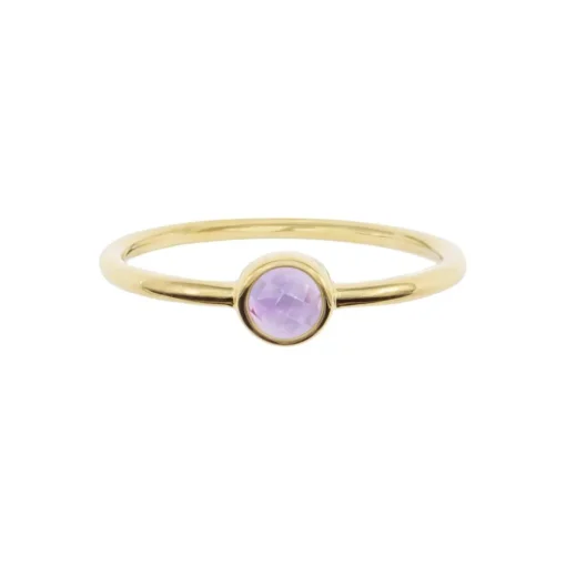 Bague Gemia En Pierre Améthyste Plaqué Or
