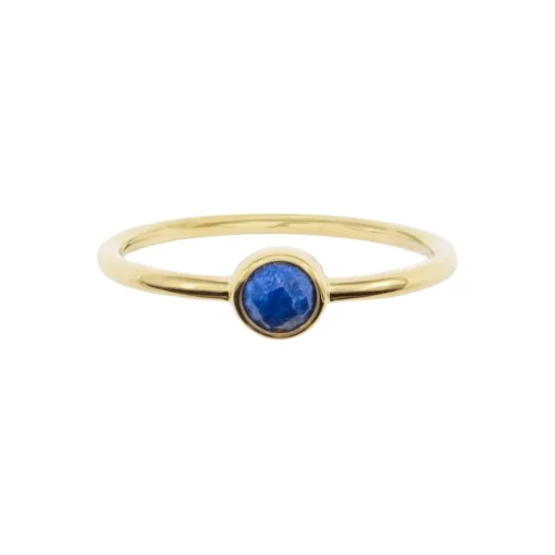 Bague Gemia En Pierre Lapis-Lazuli Plaqué Or