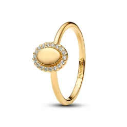 Bague Halo Ovale Gravable
