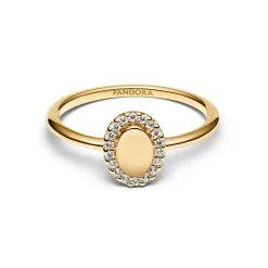 Bague Halo Ovale Gravable