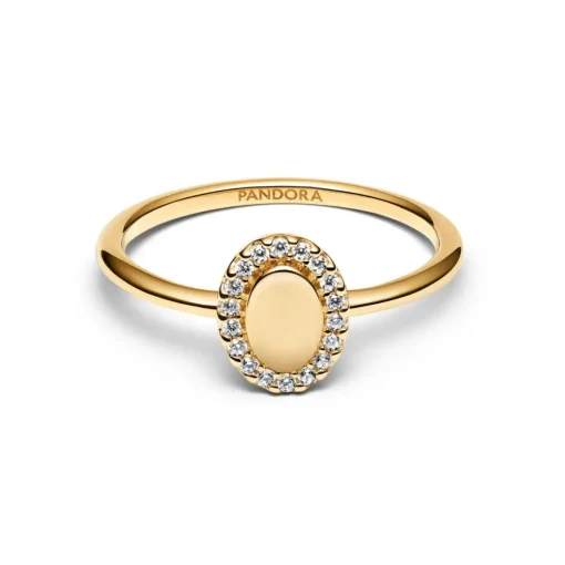 Bague Halo Ovale Gravable