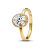 Bague Halo Ovale Scintillant