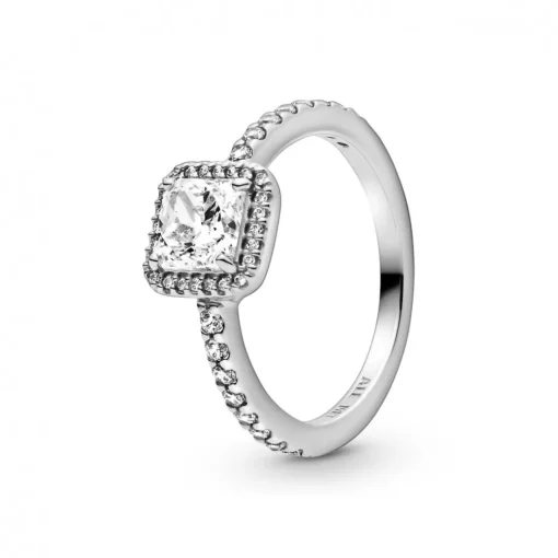Bague Halo Scintillant Carré Pandora Timeless