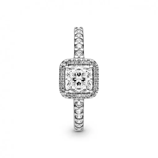 Bague Halo Scintillant Carré Pandora Timeless