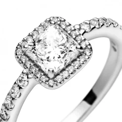 Bague Halo Scintillant Carré Pandora Timeless