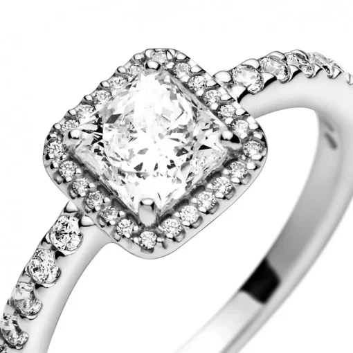 Bague Halo Scintillant Carré Pandora Timeless