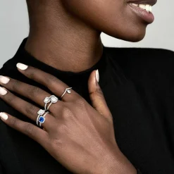 Bague Halo Scintillant Carré Pandora Timeless