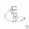 Bague initiale E Femme Athème B2804-E - Métal Argent