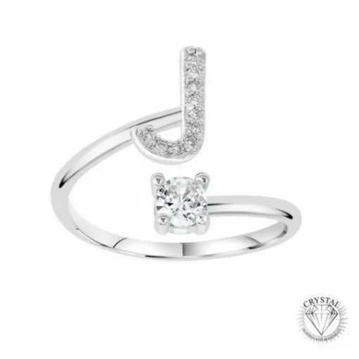 Bague Initiale J Femme Athème B2804-J - Métal Argent