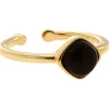 Bague Kosma Ella BRSL0438-OR - Métal Doré Jaune & Onyx Noir Femme