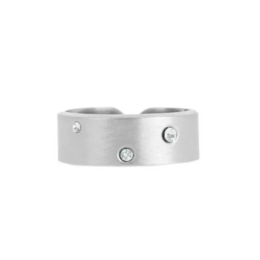 Bague Les Interchangeables A59137 - Brossée Strasse Palladium Femme