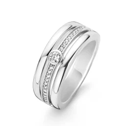 Bague Liberation 12094ZI - Bague Triple Anneaux Cristaux Femme