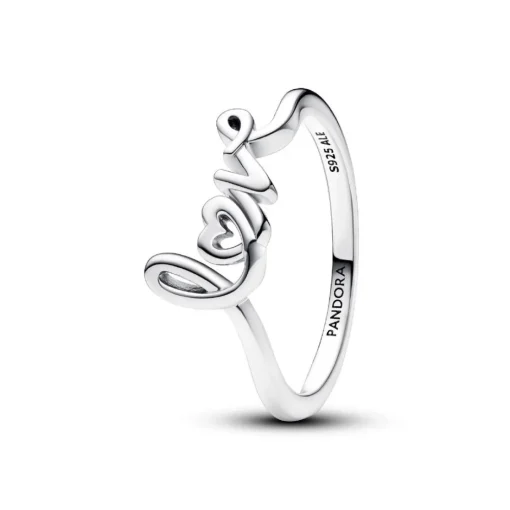 Bague Love en Lettres Cursives