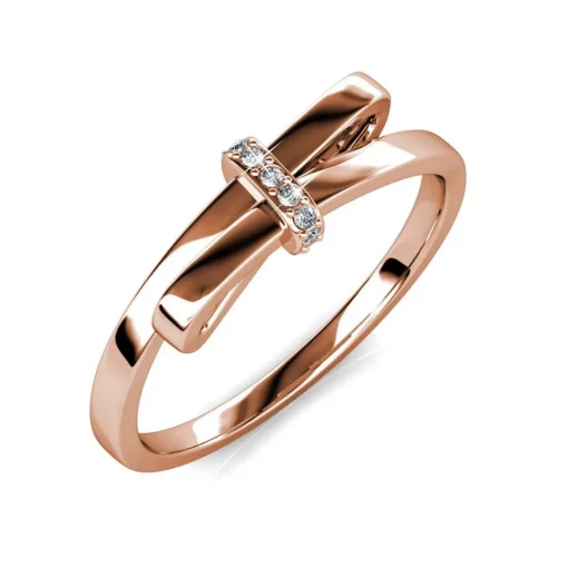 Bague Luminous Bow Or Rose
