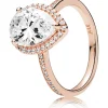 Bague Pandora 186251CZ - Bague Taille Poire Rose Femme